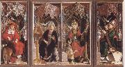 PACHER, Michael Altarpiece of the Earyly Chuch Fathers oil